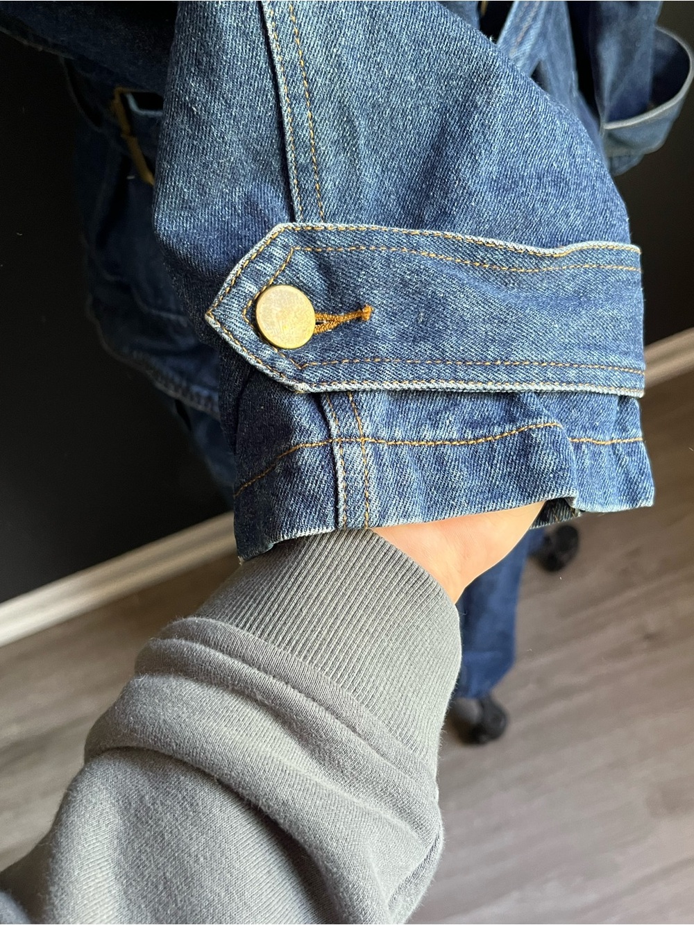 Rare 90s Avon Fashions Denim Trench Coat- Size M - Picture 7 of 16